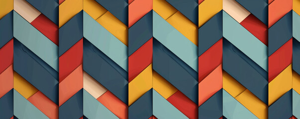 Fototapeta premium Scandinavian colors in a geometric pattern.