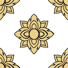 Seamless gold Thai designed style pattern 