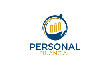 Illustration of graphic vector for personal financial planner solutions logo design