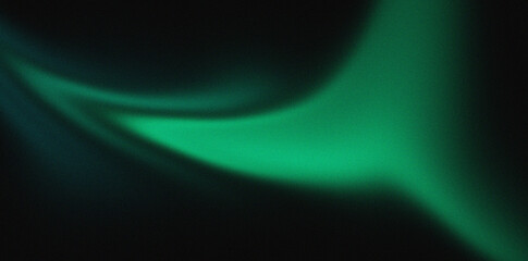 Grainy abstract green gradient background with wave and noise texture. Header footer banner poster design space