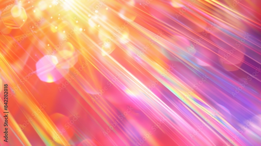 Poster abstract background with blurred light rays and glow in the style of iridescent opalescence,