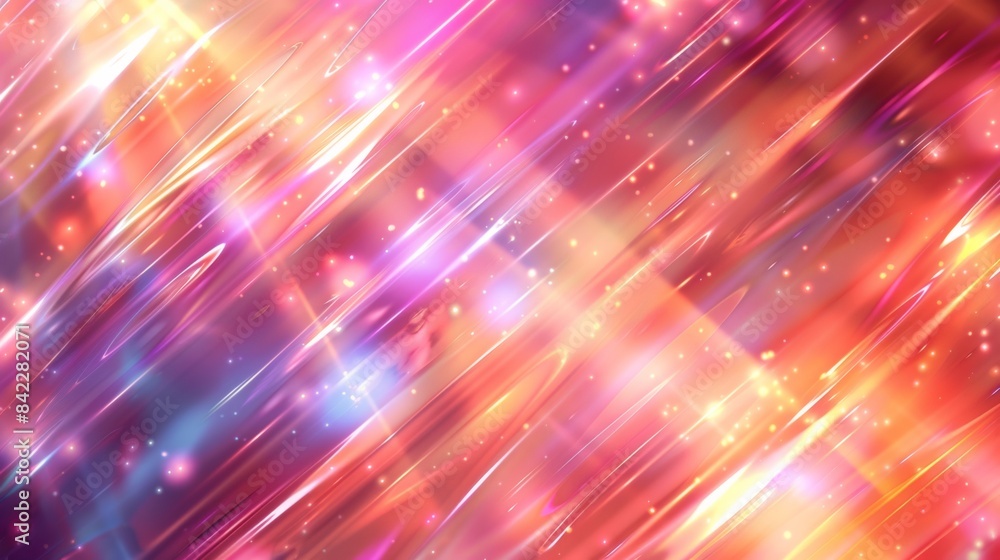 Poster abstract background with blurred light rays and glow in the style of iridescent opalescence,