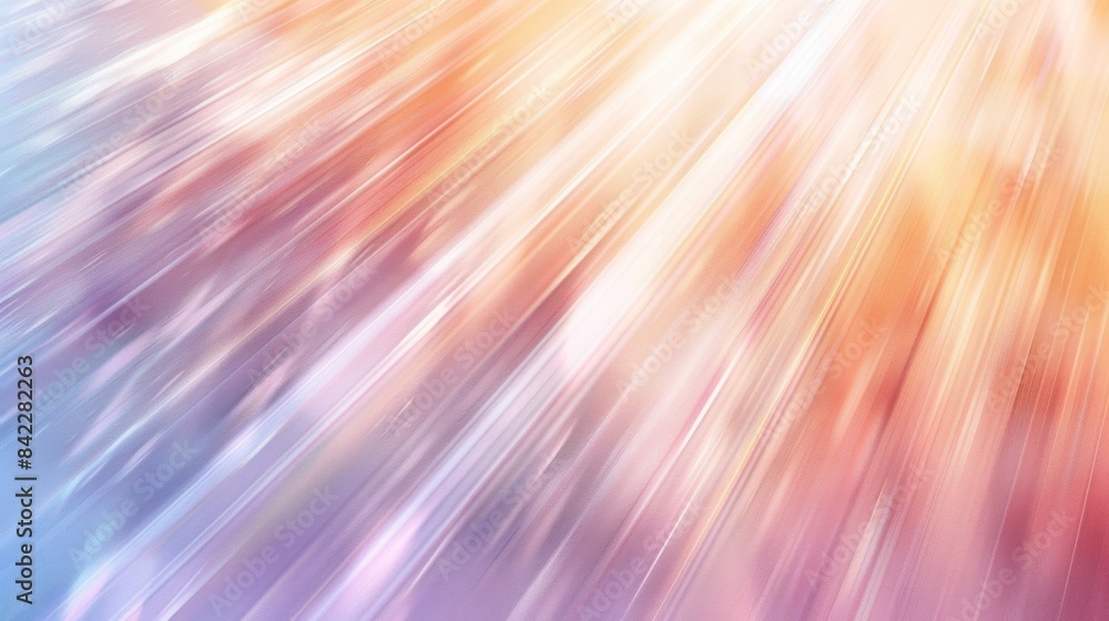 Poster abstract background with blurred light rays and glow in the style of iridescent opalescence,