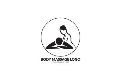 Vector body massage logo design fully editable high quality