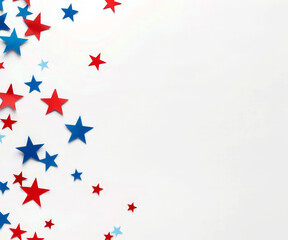 Vote on election day, red white and blue stars banner .