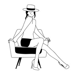 Beautiful woman doing photo model