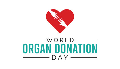 World Organ Donation Day is observed every year on August.banner design template Vector illustration background design.