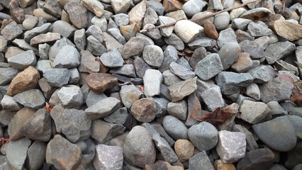 Gravel stone texture under natural light conditions