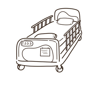recommend clip art: illustration of patient bed