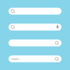 Search bar icon in flat style. Browsing concept