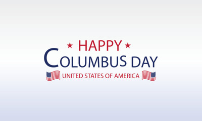 American Pride on Columbus Day with this Text Flag Design
