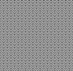 Traditional Japanese wave seamless pattern