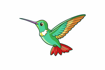 hummingbird flying vector illustration svg