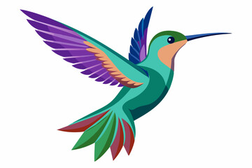 hummingbird flying vector illustration svg