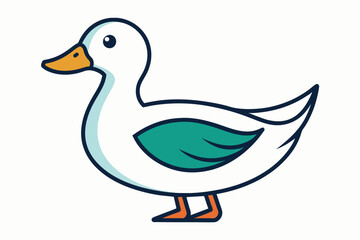 duck different style vector illustration line art