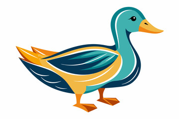 duck different style vector illustration line art