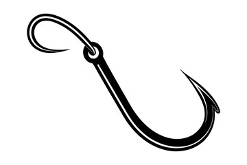 fishing hook vector silhouette illustration