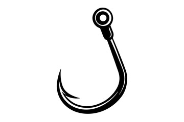 fishing hook vector silhouette illustration