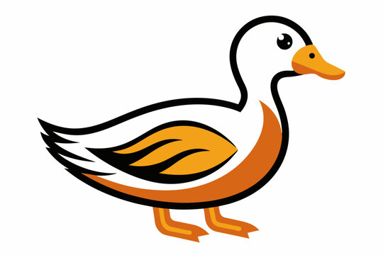 recommend clip art: duck different style vector illustration line art