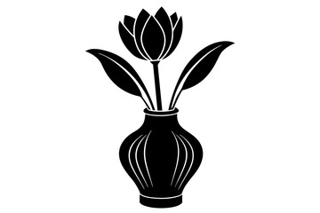 tulip tup vector silhouette illustration