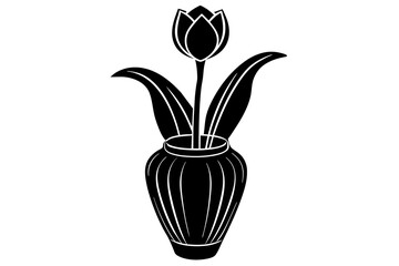 tulip tup vector silhouette illustration