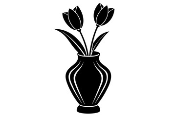 tulip tup vector silhouette illustration