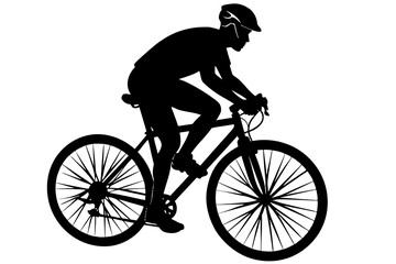 Fototapeta premium bicycle ride vector silhouette illustration