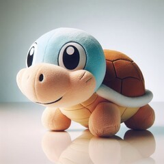 Stuffed toy turtle on a clean background.