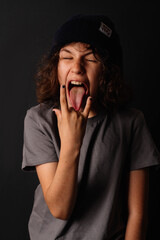portrait of a rocker boy