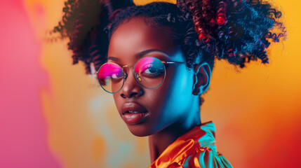 A woman with curly hair