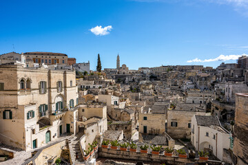 Naklejka premium The Sasso Caveoso in the old town of Matera in Italy