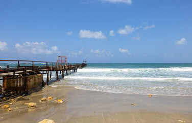 Fototapeta premium Beautiful seashore in the city of Atlit