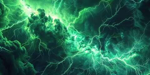 Lightning stormy night sky