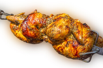 Poulets rôtis à la broche 