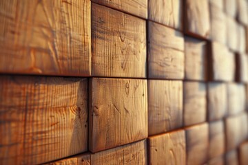Wooden Plank Wall Close-Up