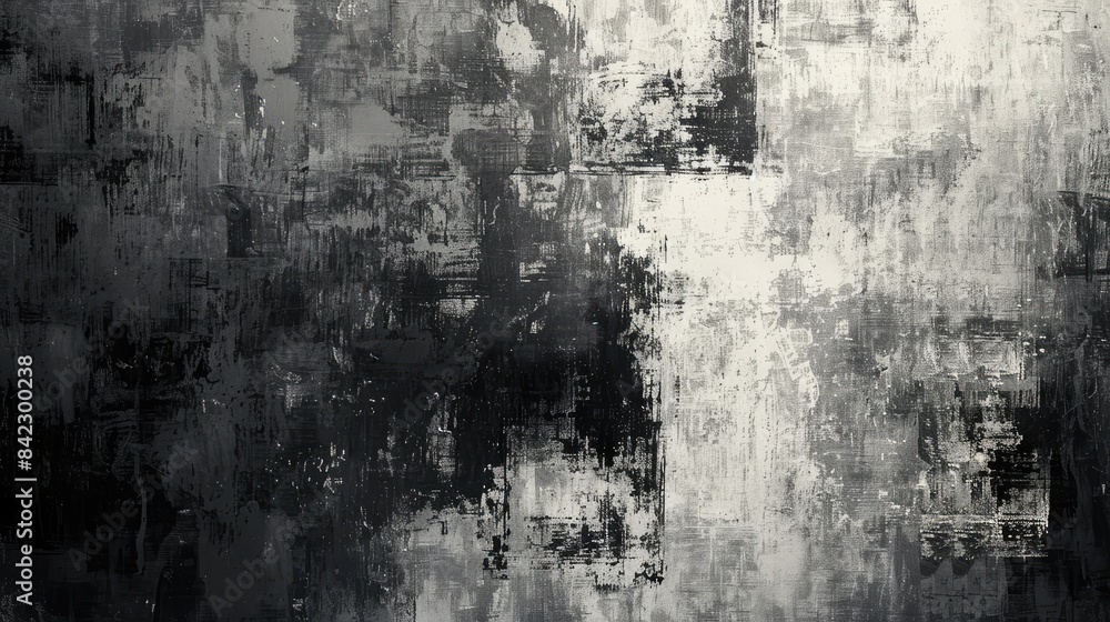 Poster monochromatic texture with abstract background displaying black and white tones