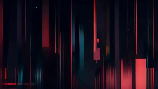different columns in red shades with a movement background
