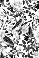 A seamless repeating pattern in black and white