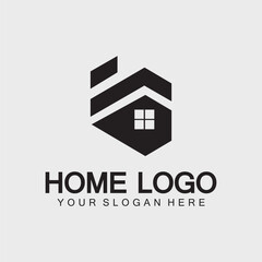 Home logo icon vector illustration design template.Home and house logo design vector, logo , architecture and building, design property , stay at home estate Business logo.
