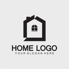 Home logo icon vector illustration design template.Home and house logo design vector, logo , architecture and building, design property , stay at home estate Business logo.