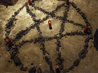 Satanic pentacle for ritual