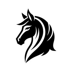 minimalist Horse logo vector art illustration icon