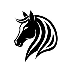 minimalist Horse logo vector art illustration icon