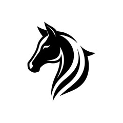 minimalist Horse logo vector art illustration icon