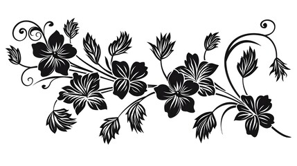 black and white flowers