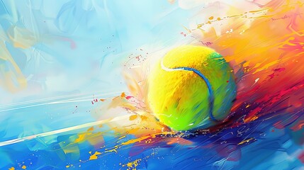 Magnificent Tennis, Colorful abstract tennis background, Sports poster illustration