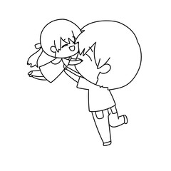 A man is holding a small child