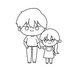 A man and a little girl are holding hands