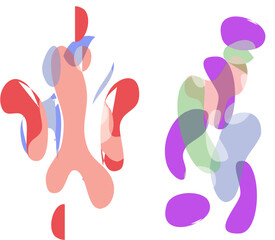 fluid shape illustrations in abstract vectors for graphic elements