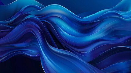 Fototapeta premium Abstract smooth blue vector wave and navy wallpaper